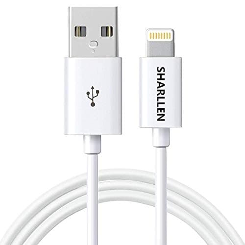 iPhone Charging Cable,Sharllen Lightning Cable Cord 6FT/1.8M,MFi Certified USB Fast Sync&Charging Cords iPhone Charger Compatible iPhone Xs/Max/XR/X/8 Plus/8/7/7Plus/6s Plus/6/6Plus/iPad/iPod White