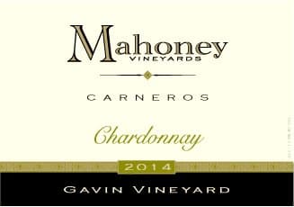2014 Mahoney Chardonnay Gavin Vineyard 750 mL
