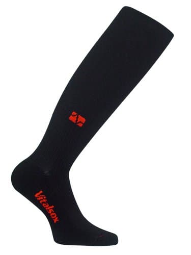 Worksox Knee High Patented Graduated Compression Work Socks for Faster Recovery from Running, Cycling, Walking, Basketball, Football Soccer, Cross Fit, Travel - Black, Large WS1511