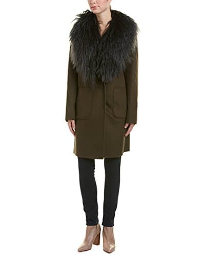 Dawn Levy Womens Cece Wool-Blend Coat, S, Green