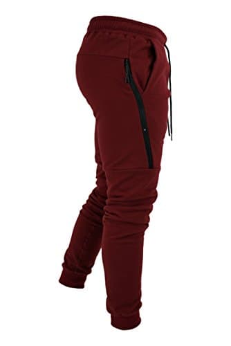 Onthec Tech Fleece Joggers V2.5 - Maroon - Track Pants Sweats Fitted Aesthetic