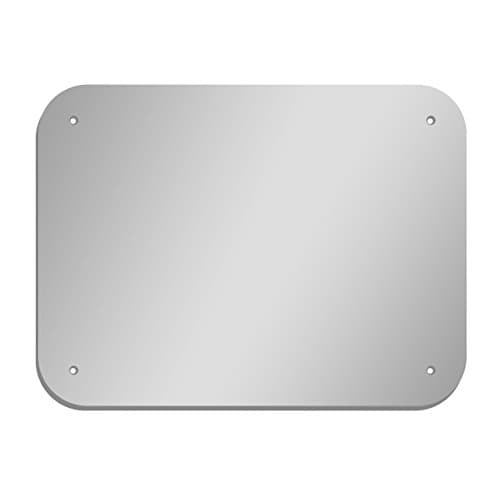 Rectangle Extra Thick Shatterproof Acrylic Safety Mirror With Rounded Corners, Mounting Holes And Screw Set - 12in x 16in x 1/4in