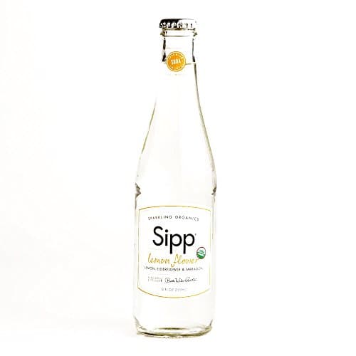 Sipp Organic Lemon Flower Soda 12 oz each (5 Items Per Order)