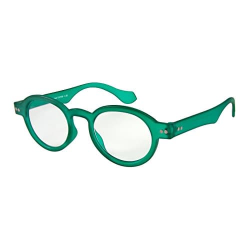 I NEED YOU Round Eyeglass Green Doktor Frame Reading Glasses For Men & Women Spring Hinge Plastic Eyeglasses With Strength +3.5