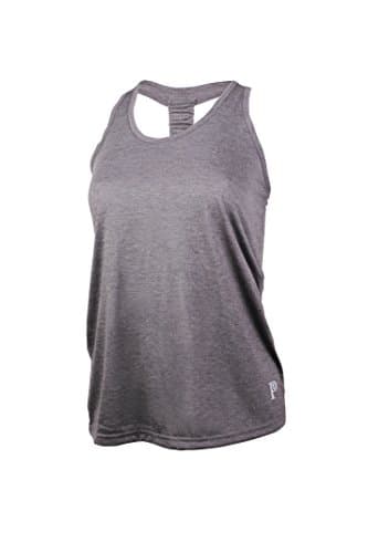 Racerback Tank|Cool Comfort with Moisture-Wicking Poly-Rayon by Privagio (Gray) Small