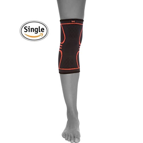 Compression Knee Sleeve (Single Wrap) – Athletic Brace to Combat Runner's & Jumper's Knee – Relieves Joint Pain, Provides Support, Arthritis Relief and Injury Recovery – Improves Stability