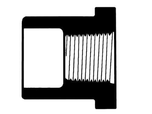 1 1/2 x 3/4 Reducer Bushing Spig x Fipt Sch 40 PVC Fitting White by Dura Plastic Products