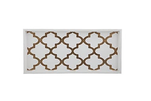 J Fleet Designs Arabesque Coffee/White 2-Drink Tray