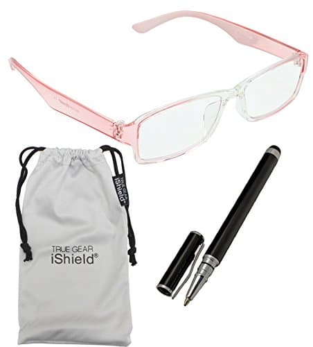 True Gear iShield Anti Reflective Coated Reading Glasses - Stylish half Frame (+3.00) - Pink
