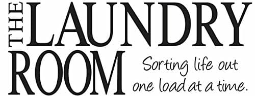 YINGKAI The Laundry Room Sorting Life Out One Load At A Time Laundry Room Decal Quotes Living Room Vinyl Carving Wall Decal Sticker for Home Laundry Room Window Decoration