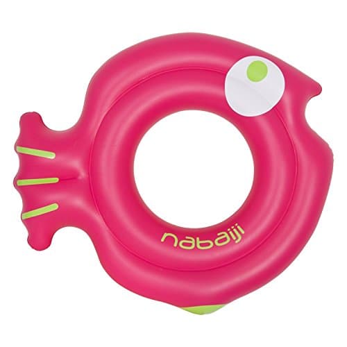 kids Creative Cartoon Fish-shaped Dual air chambers Floating on the water Swim ring Life buoy Swimming equipment , blue