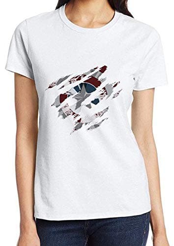 Bhains Ki Ankh Women's Printed Polyester T-Shirts with Short Sleeves and Round Neck