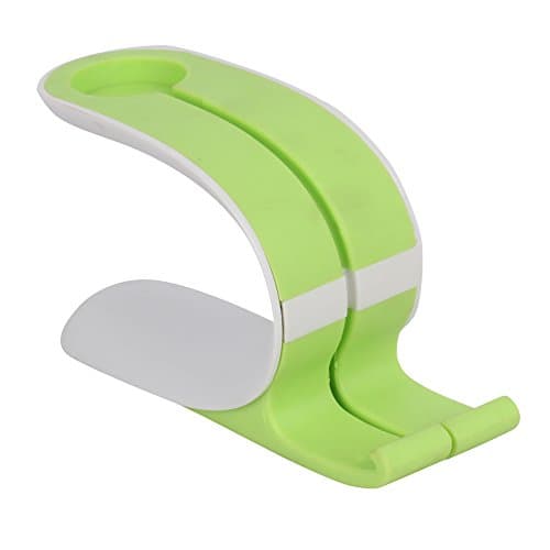 table phone stand for all mobile phone By Jabox - 1 year warranty, rubber grip , ABS + plastic, non scratcable (Green)