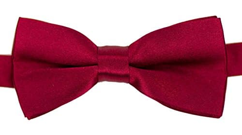 Baby Toddler Boy Little Gentlemen Adjustable Solid Color Bow Tie (Burgundy Red)