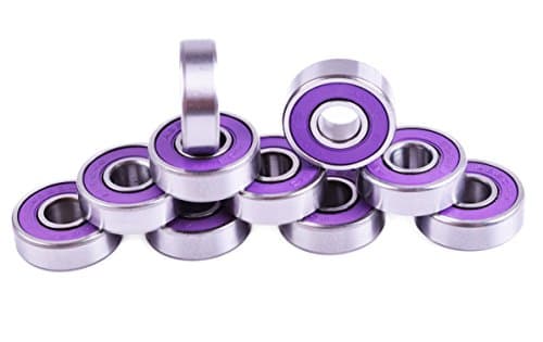 Waypower 10 PSC ABEC 9 Precision 608-9 ZZ Skateboard Longboard Bearings Purple Sliver