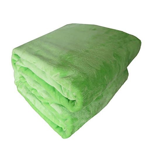 sxbora Soft Warm Flannel Fleece Blanket Lightweight Plush Microfiber Bed Throw (Fresh Green, Twin(60"x80"))