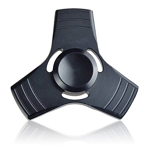 Visionland Spinner Fidget EDC ADHD Focus Toy Ultra Durable High Speed 1-5 Min Spins (Black-A)