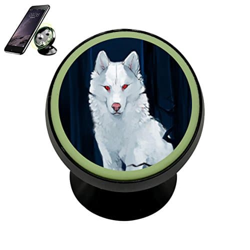 Direwolf DIY Magnetic Phone Car Mount Holder for iPhone 360 Rotation Noctilucent Function,Black