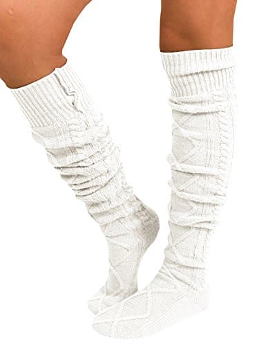 Women's Cable Knit Long Boot Socks Over Knee High Winter Leg Warmers