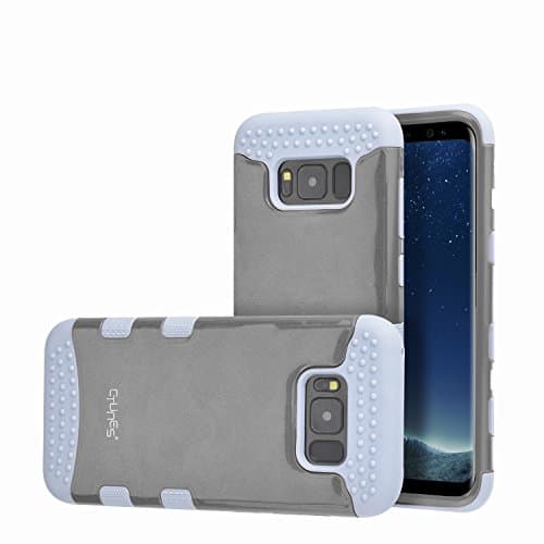 CTUNES Galaxy S8 Plus Case, S8+ Cover 3 in 1 Full-Body Heavy Duty Protective Case Sparkle Glitter Bling Back Combo Case for Samsung Galaxy S8 Plus-Gray