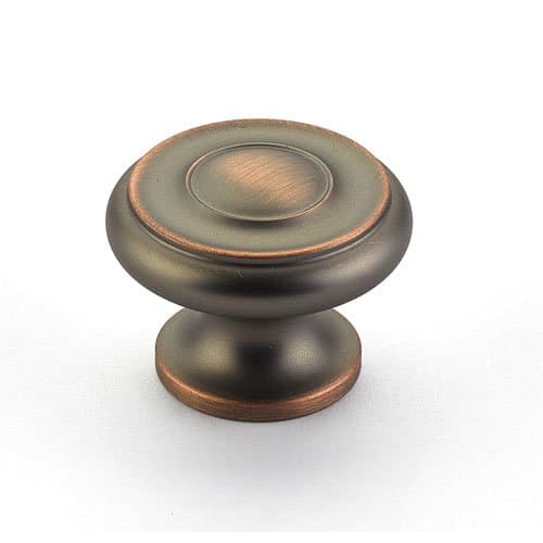 Schaub 704-AUB Colonial Collection 1-1/2" dia. Knob - Aurora Bronze
