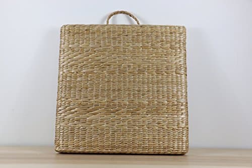 GRAS Thick beige square cushion with handle/Area rug/meditation mat/Straw Mat/Wholesales bulk/yoga mat/GrasShanghai