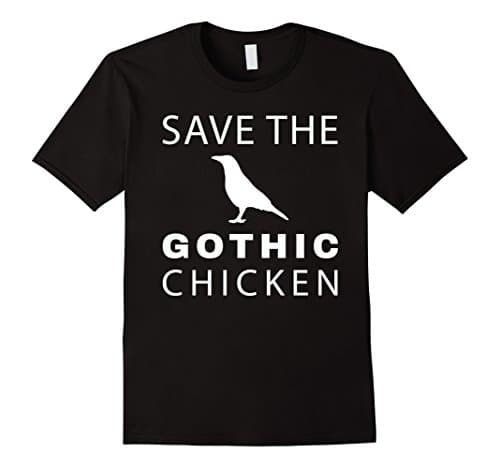 Mens Crow Raven T-Shirt - Save The Gothic Chicken Medium Black