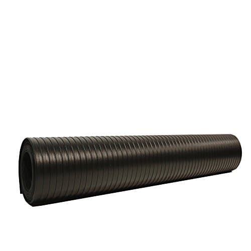 Black Wide Rib Plastic Utility Runner 27" Wide (12')