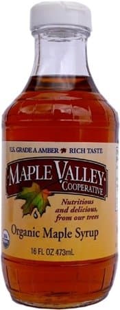 Maple Valley 16 oz. Organic Maple Syrup - Grade A Amber Rich in Glass