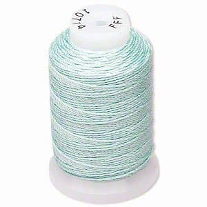 Simply Silk Beading Thick Thread Cord Size FFF (0.016 Inch 0.42mm) Spool 92 Yards Compatible with Kumihimo Super Lon (Pale Green)