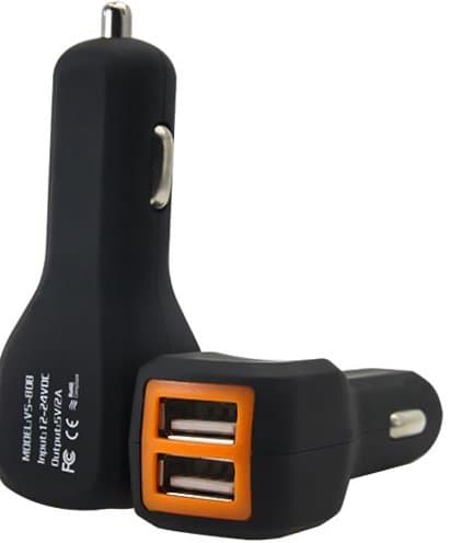 Dual USB Car Charger : USB Adapter - Best For iPhone 4 5 6 Plus, Samsung Galaxy, HTC Note, Ipads, MP3, Kindles, Cellphones, Smart Phones & Tablets. 2 Ports with