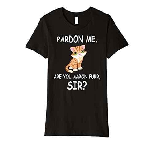 Women's Hamilton Purr Funny T-Shirt Medium Black