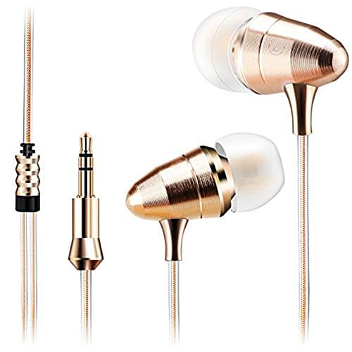 Codio Earbuds Heavy Bass Earphones with Microphone(Gold)