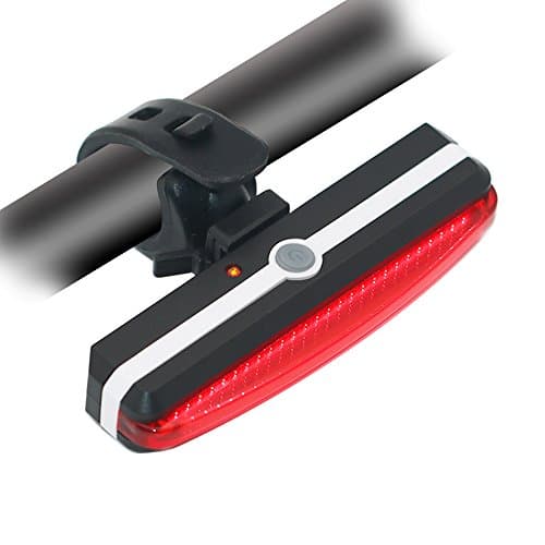 AUMIO Bike Bright Lights USB Rechargeable Rear Tail Light with 6 Modes, Easy to Install for Cycling Safety Flashlight