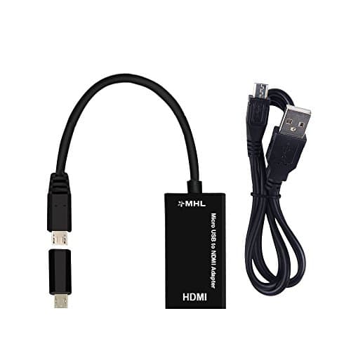 AOKEN Micro USB to HDMI MHL cable +Micro 5pin to 11pin adapter + 3 Feet Charging Cable in Black Kit¡ª(Compatible with any MHL enable smartphones and tablets) (Adapter kit)