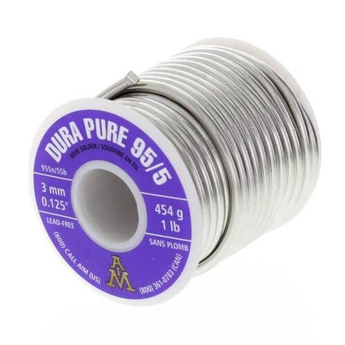 95/5 Lead Free Solder 1 lb. Spool - (95% Tin - 5% Antimony), Pack of 2