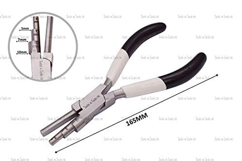 2 Toned 3 Step Wrap N Tap Wire Looping Pliers Jewellery Bail Making 5, 7 & 10 mm