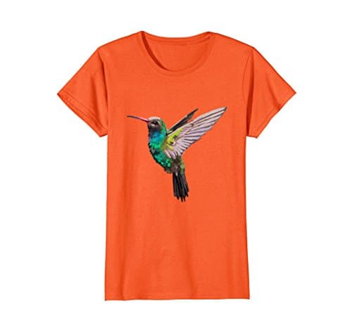 Womens Hummingbird Bird T Shirt Tshirt tee Medium Orange