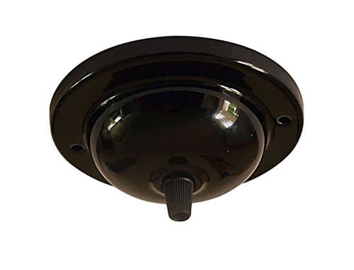 Lamps and Lights ceiling plate with single cord grip - black - 1 outlet