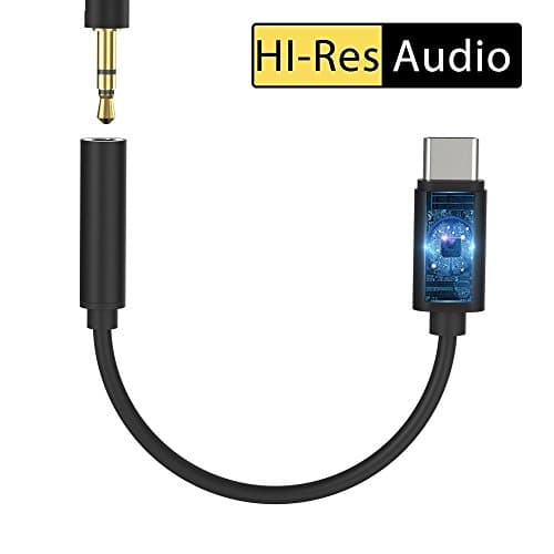 Monoy Google Pixel 2 Type C to 3.5 mm Audio Speaker Headphone Stereo Microphone Female Adapter USB C Connector for Google Pixel 2 XL,HTC U12,HTC U11,HTC U Ultra,Essential PH-1 (Black USB C Adaptor)