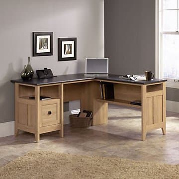 August Hill L-Shaped Desk (Dover Oak)
