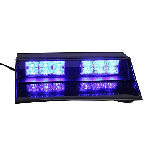 EASSL 12 LED 6W Windshield Emergency Interior Dash Deck Strobe Light Blue