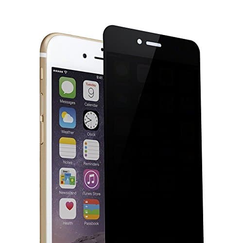 Lituo iPhone Privacy Anti-Spy Tempered Glass Full Screen Protector Ballistics 0.3mm 9H Hardness Anti shatter Scratch (iphone6/6s plus)