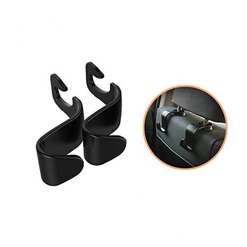 Car Hooks - Headrest Hooks - Creates Storage Space - Organize - Prevent Spills - Universal Fit for All Cars - Dual Hooks - Hang Groceries, Bags, Clothes, Purses, Supplies