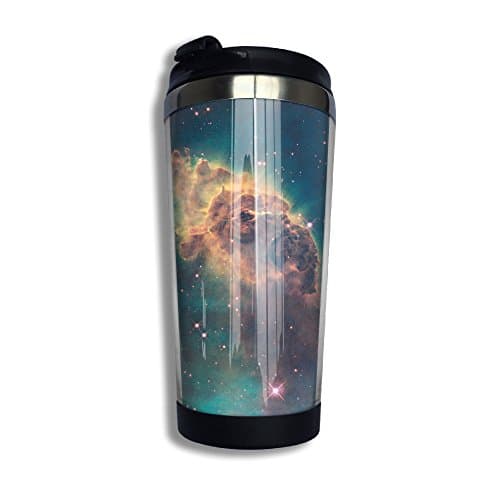 XIYX Nebula Space Galaxy Flip Top Lid Double Wall Stainless Steel Mug Tumbler With Liquid Tight Travel Mug Vacuum Sealed Drink Bottle