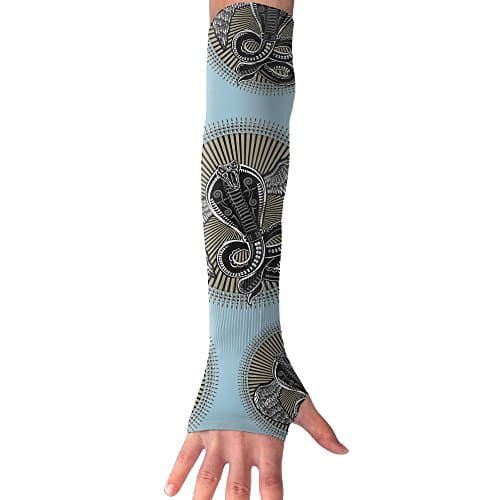 Snake Bite Circle Lover Men Women UV Protection Compression Arm Warmers For Sports Gloves
