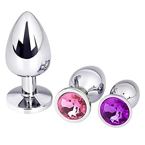 Beginners 3 Pcs Super Quality Stainless Steel Plug Anales 3D Acrylic Diamond Jewelry