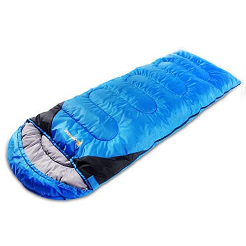 US Buy Camping Sleeping Bag, Envelope Sleeping Bag, Easy to Carry Blue Warm Adult Sleeping Bag Outdoor Sports Camping Hiking with Carry Bag Lightweight