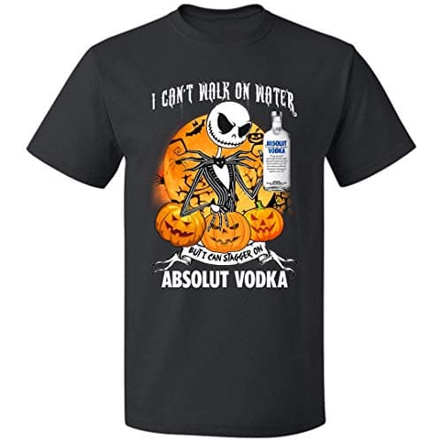 I Can't Walk On Water But I Can Stagger On Absolut-Vodka Halloween Unisex T Shirt for Mens Womens Up to 5XL