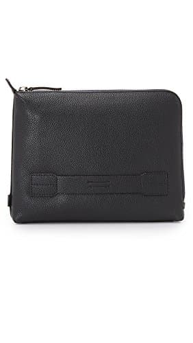 Uri Minkoff Men's Pebbled Leather Warren Pouch, Black, One Size